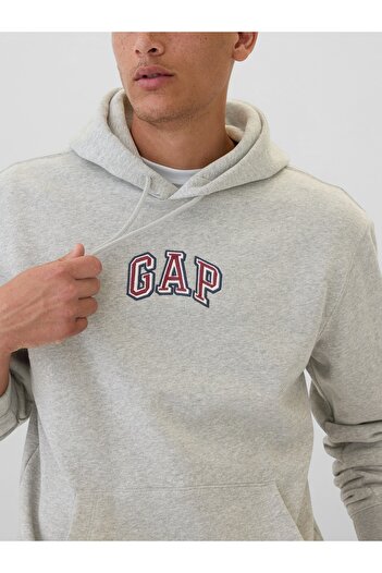 GAP Erkek Gri Gap Logo Sweatshirt