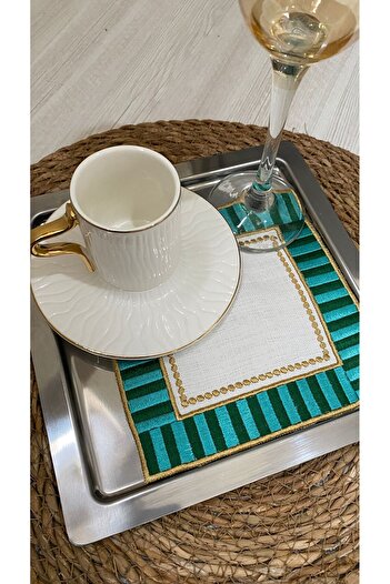 FDM Special Design Cocktail Napkin and Coffee Side Presentation Napkin Set of 3
