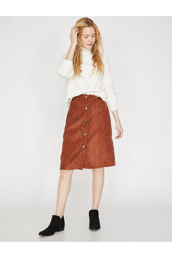 Koton Skirt - Button Detailed