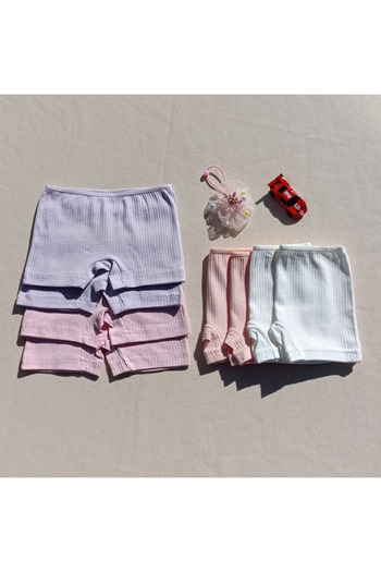 siyalife 8-Piece Ribbed Flexible Fabric Children's Shorts