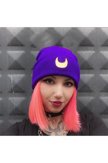 Köstebek Anime Sailor Moon Purple Beanie