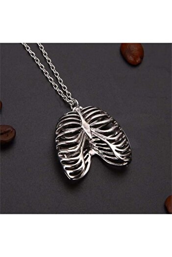Köstebek Gothic Punk Rib Chain Necklace