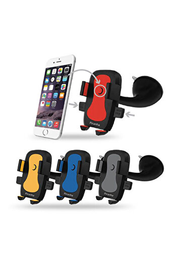 Piranha 5418-G Araç Içi Telefon Tutucu / Vantuzlu / Ayarlanabilir / Genişlik Ayarı / Dikey-Yatay Kullanım