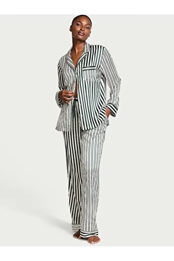 Victoria's Secret Set pijamale lungi din satin glazurat