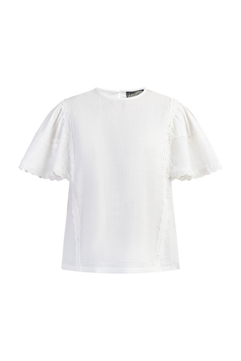 Dreimaster Blusenshirt mit Spitze