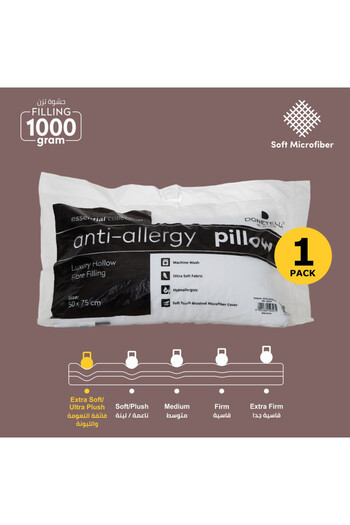 Donetella Pillow 1 Kg 50X75 cm Microfiber Top - Luxury Down Alternative Filling Pack of 1