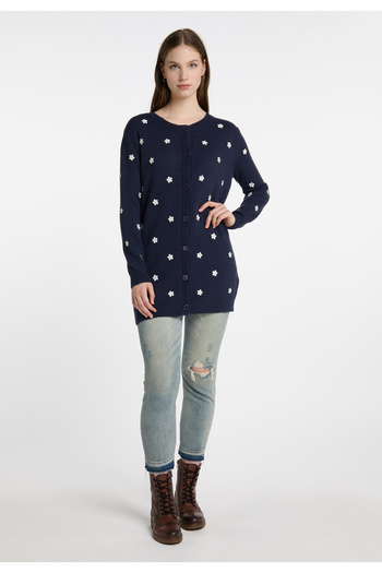 Dreimaster Strickjacke mit Stickerei
