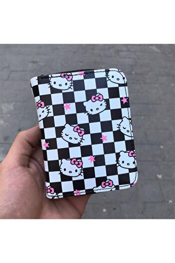 Köstebek Короткий гаманець Hello Kitty Face з колажем із зірками та ромбами