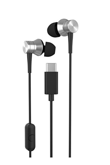 iOsuite Type-C In-Ear Headphones, Black Silver - TS21