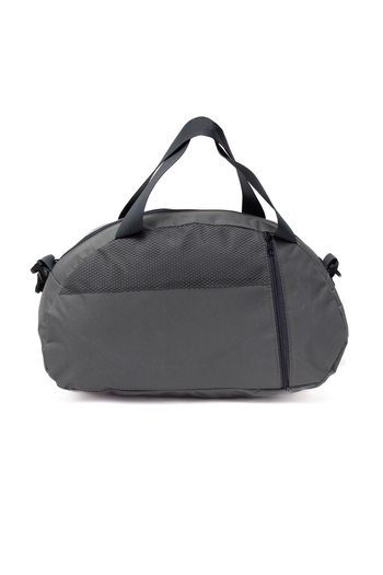 MUCCO Kaff Small Gray Front Pocket Adjustable Shoulder Strap Hand Travel Duffel Bag-0833