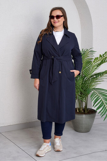 Büyük Moda Cotton Trench Coat