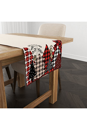 Filamente Christmas Patterned Digital Printed Runner - New Year 140X40 cm
