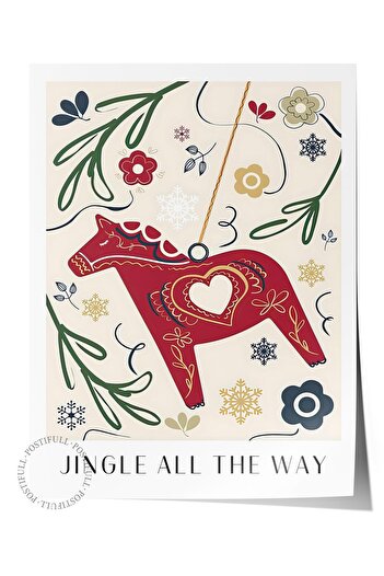 Postifull Frameless Christmas Poster, Christmas Decor, Comfort Series, Jingle All the Way Poster, No:108679