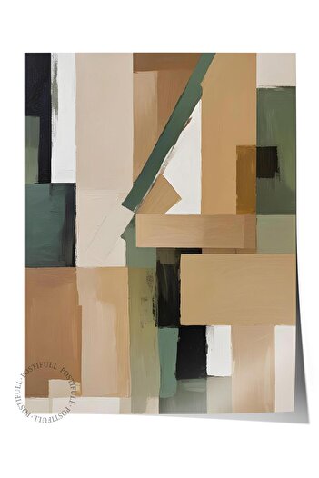 Postifull Unframed Poster, Hd Quality Wall Poster,Comfort Series, Painted Shapes No2 Poster, No:108690