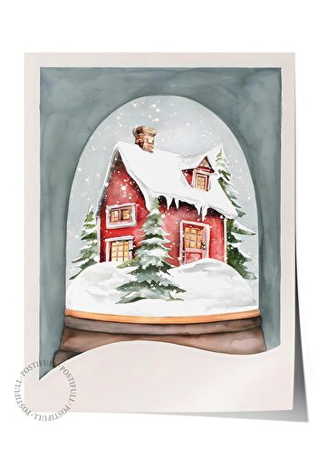 Postifull Frameless Christmas Poster, Christmas Decor, Comfort Series, Crystal Ball Poster, NO:108681