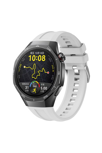 HTstore Huawei Compatible Watch Gt5 Pro 46mm Zore Krd-130 Silicone Cord Strap Strap-Gray