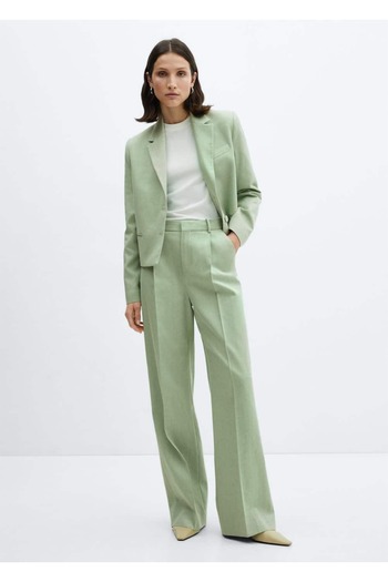 MANGO Woman Wideleg Fabric Pants with Pens