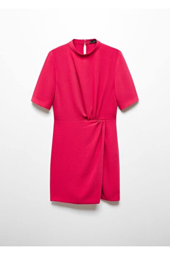 MANGO Woman Drape detaylı elbise