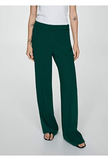 MANGO Woman Wideleg pants with belt