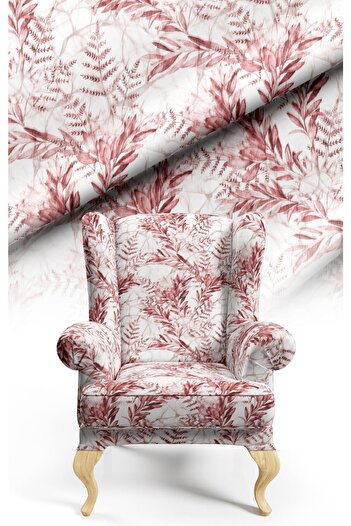 CANİLA Leaf Pattern Digital Printed Upholstery Sofa Fabric, Throw Pillow, Cushion Covering. Flooring Fabric