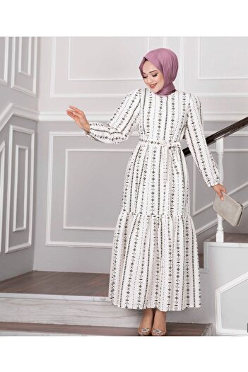 moda civinx Printed Linen Dress