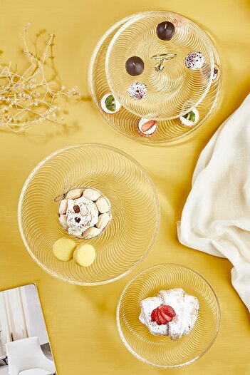 Lora Bianca Diana 5 Piece Cake/Cake/Dessert Presentation Set and Serving Stand Set