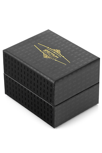 SPECTRUM PREMİUM Spectrum Premium Steel Cord Movable Bezel Calendar Men's Wristwatch in Special Box