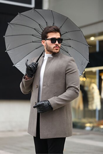 hello7 New Season Men's Stamp Slim Fit Slim Fit Coat