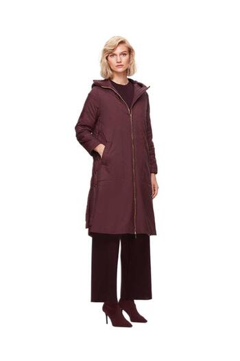 MISS DALIDA Buttoned Claret Red Coat - T25K-8020