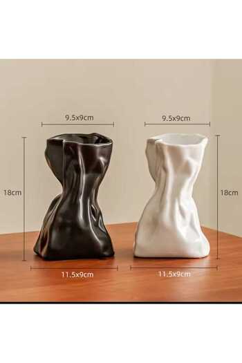 rakaymu Scandinavian Style Double Black and White Vase