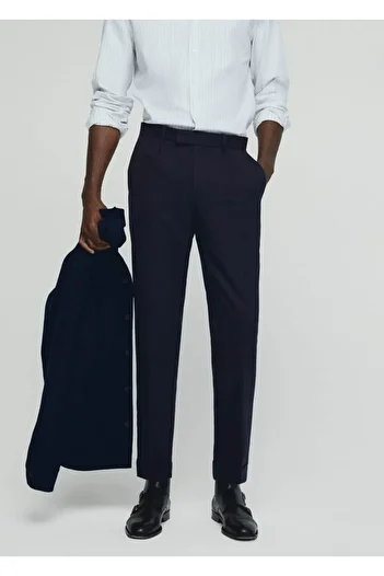 MANGO Man Pleat detailed wool pants