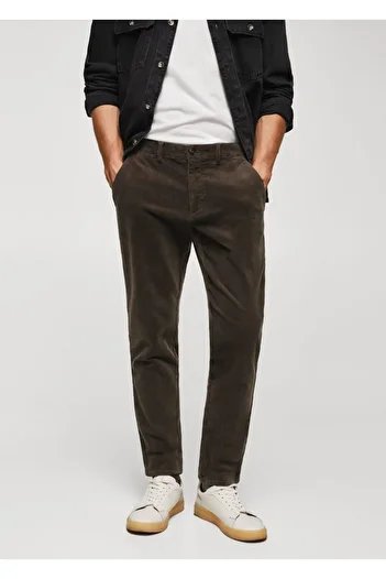 MANGO Man Slim Fit Micro Corduroy Παντελόνι