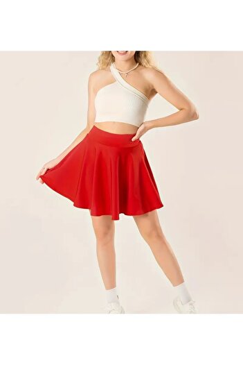 MAROVOAY Lycra Mini Flared Skirt