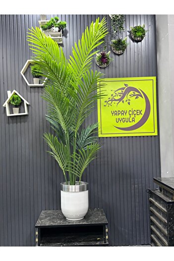 İremÇiçekçilik Yapay Çiçek Uygula Yapay Ağaç Salon Çiçeği 9 Yaprak 170 Cm Areka