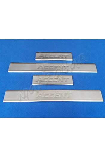 Markadan Hyundai Accent Blue Chrome Door Sill 2011-2018 4 Pieces Stainless Steel