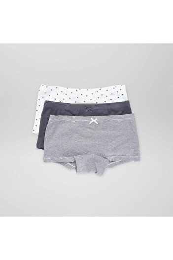KIABI Pack of 3 pairs of boy shorts BLACK