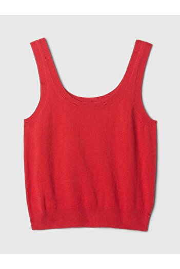 GAP Kadın Kırmızı CashSoft Crop Bluz