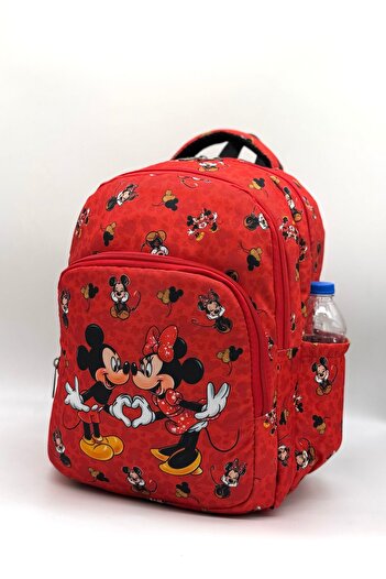Bevitton Girl's Primary School Bag Character Printed Orthopedics Set of 3 Red Primary School Bag