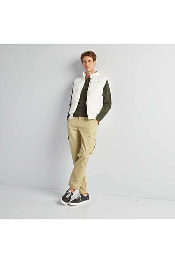 KIABI Multi-pocket slim-fit trousers GREEN