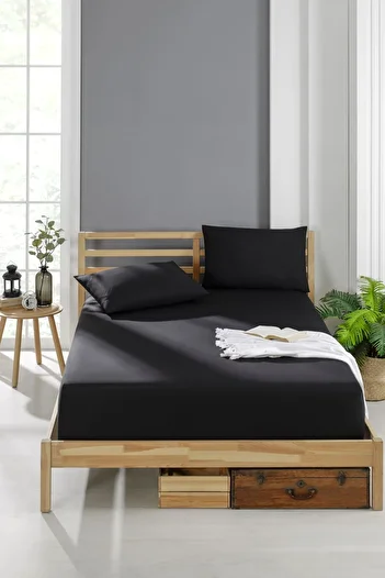 INTER Z King Size Ranforce 57 Wire Elastic Sheet Set 180X200 (Including 2 Pillowcases)