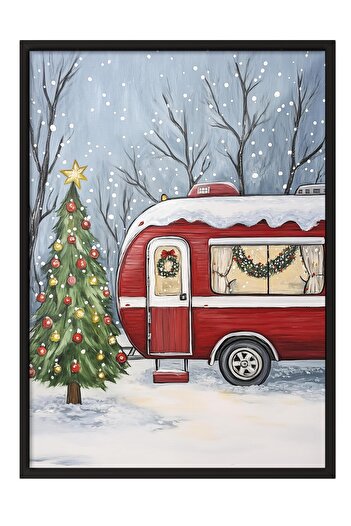 Postifull Black Framed Painting, Poster and Frame Set, New Year Comfort Series No:108735