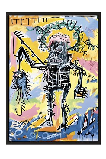 Postifull Black Framed Painting, Poster and Frame Kit, Electric Fish Comfort Series No:108691