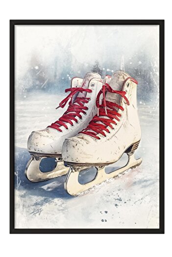 Postifull Black Framed Painting, Poster and Frame Set, New Year Comfort Series No:108776
