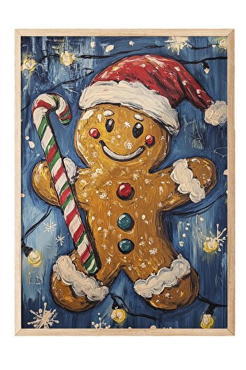 Postifull Wooden Framed Painting, Poster and Frame Set, New Year Comfort Series No:108760