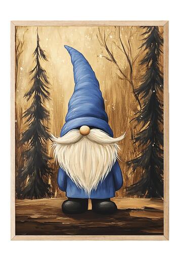 Postifull Wooden Framed Painting, Poster and Frame Set, New Year Comfort Series No:108764