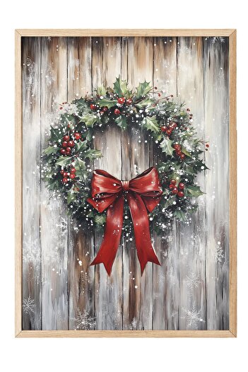 Postifull Wooden Framed Painting, Poster and Frame Set, New Year Comfort Series No:108761