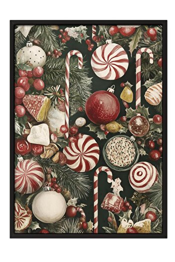 Postifull Black Framed Painting, Poster and Frame Set, New Year Comfort Series No:108786