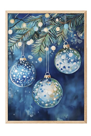 Postifull Wooden Framed Painting, Poster and Frame Set, New Year Comfort Series No:108768
