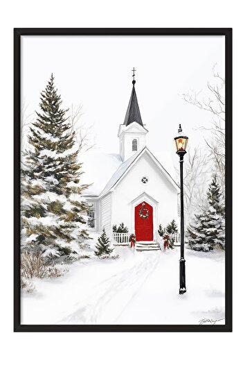 Postifull Black Framed Painting, Poster and Frame Set, New Year Comfort Series No:108745