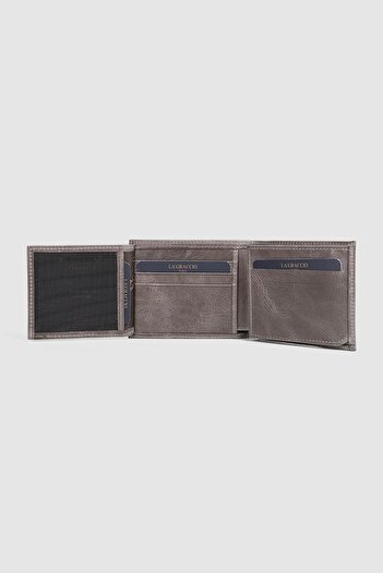 La La'Graccio Paris La'Graccio Paris Чоловічий гаманець з натуральної шкіри Crazy Grey